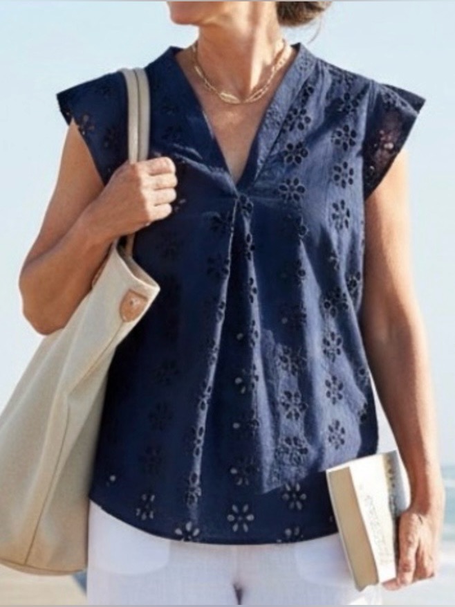 Cotton Eyelet Top